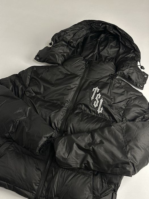Trapstar чорная куртка пуховик курточка черная shooters black drill L