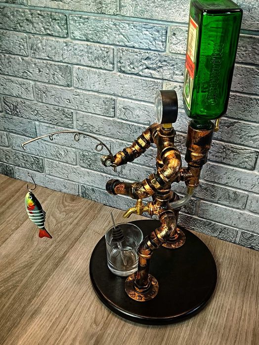 Wędkarz – dozownik alkoholu handmade | Loft / Industrial | Prezent