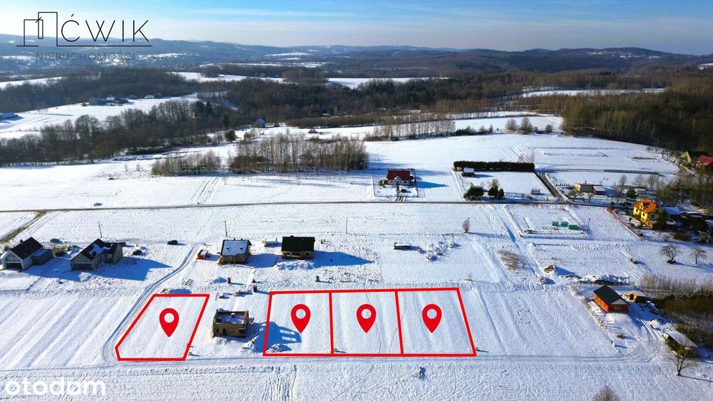 Ustawne działki w Gminie Brzesko - piękne widoki