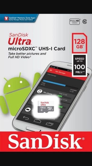 Карта памяти SANDISK Ultra microSDXC 128GB UHS-I U1