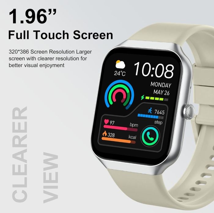 Motast P99 Smartwatch kremowy