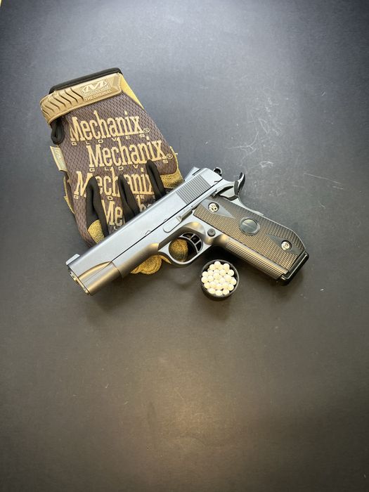 Іграшковий металевий пістолет SW1911 — модель V9 silver-gray