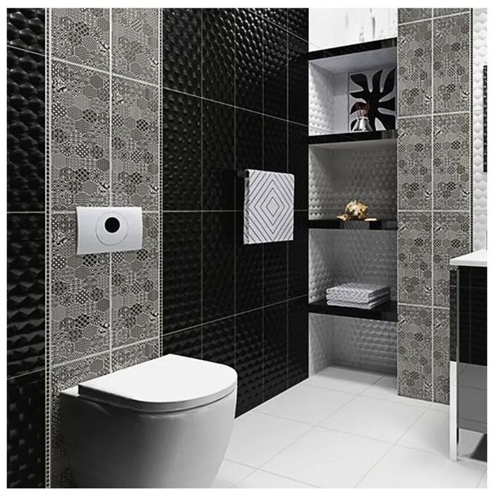 Плитка керамическая АТЕМ SOTE PATTERN BK 200 500 8мм черная