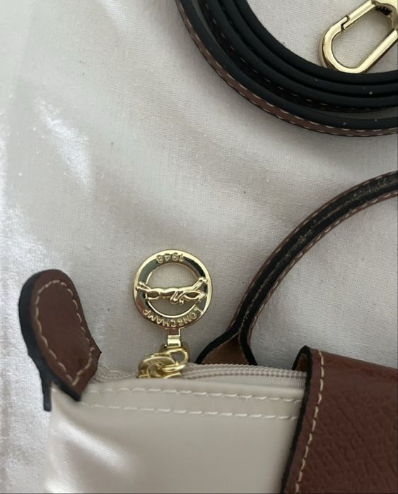 Mini mala longchamp le pliage beje