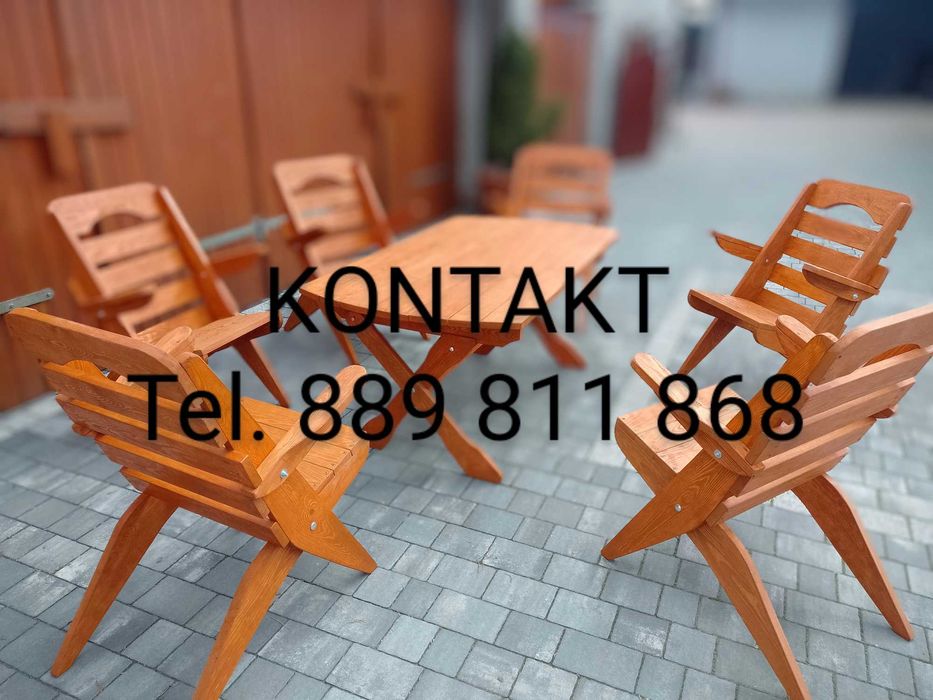 Komplet ogrodowy drewniany