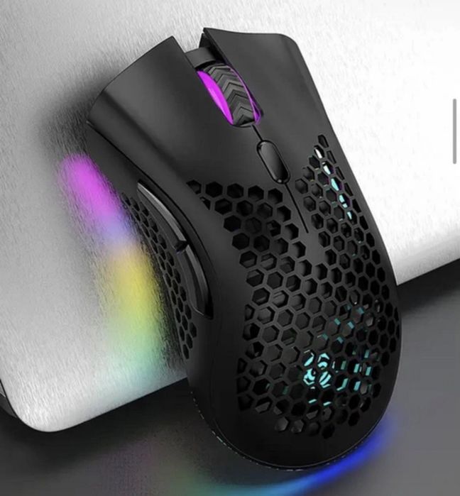 Мышка беспроводная игровая K-Snake BM600 с аккумулятором и RGB подсвет