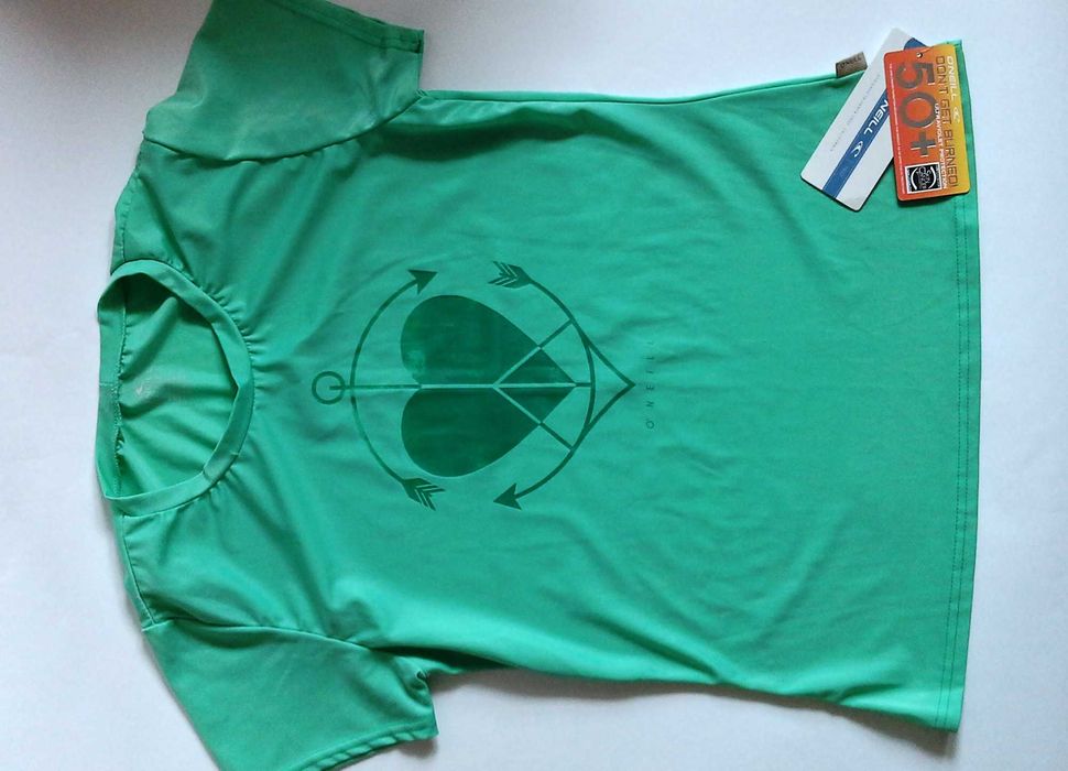 O'Neill Ochrona UV 50 Surfboard zielona koszulka sporty wodne r. L/40