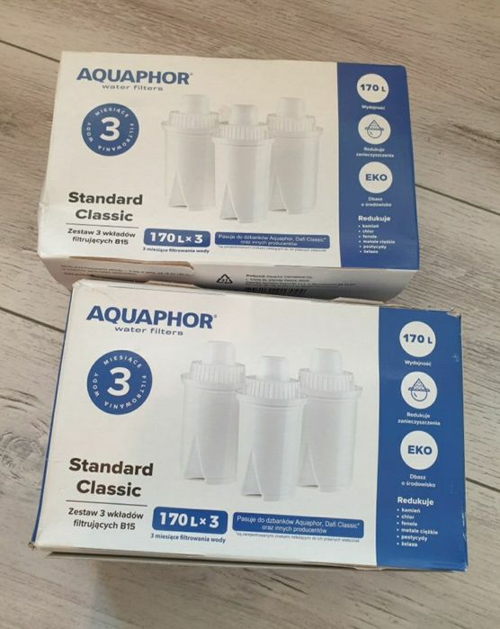 Filtry wklady Aquaphor do dzbanka filtrującego na wode 6 szt