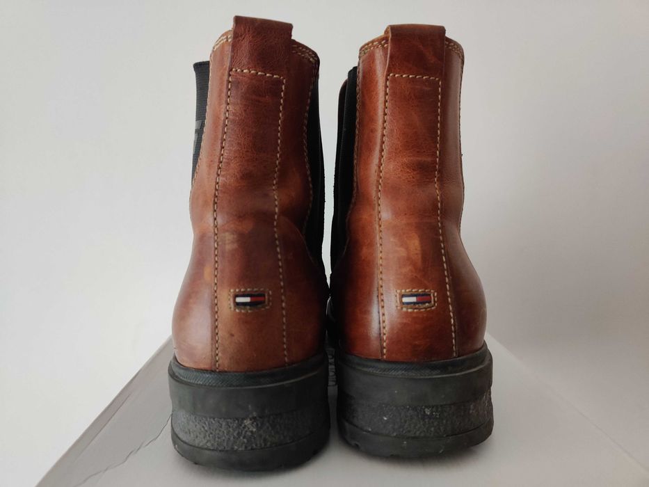 Buty Tommy Hilfiger męskie skórzane 40 26cm brązowe oryginalne skóra