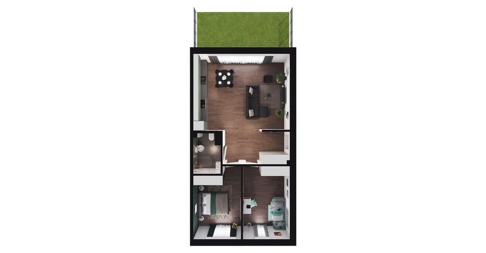 4-pokojowe mieszkanie 62m2 + ogródek Bez Prowizji