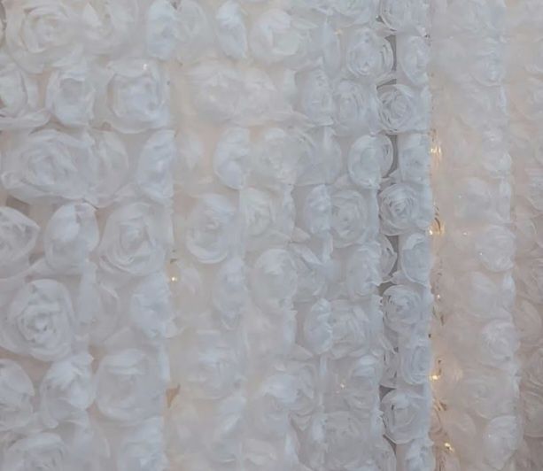 Kolekcja RÓŻA 3D Komplet 2 firany 130x60