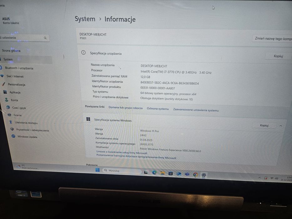 Asus AIO Transfermee 1801.