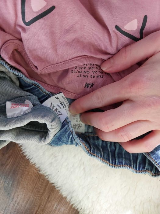 paczka ubrań dla dziewczynki 86 92 hm h&m zara sukienka spodnie