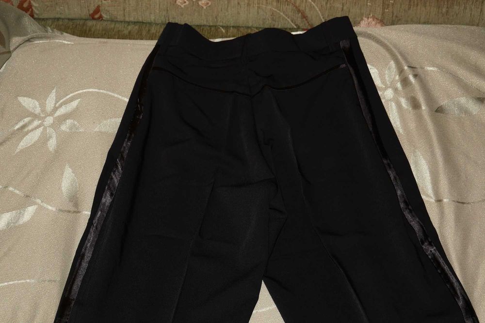 Nowe spodnie taneczne eleganckie galowe czarne kant lampas 170 / 176 / 182