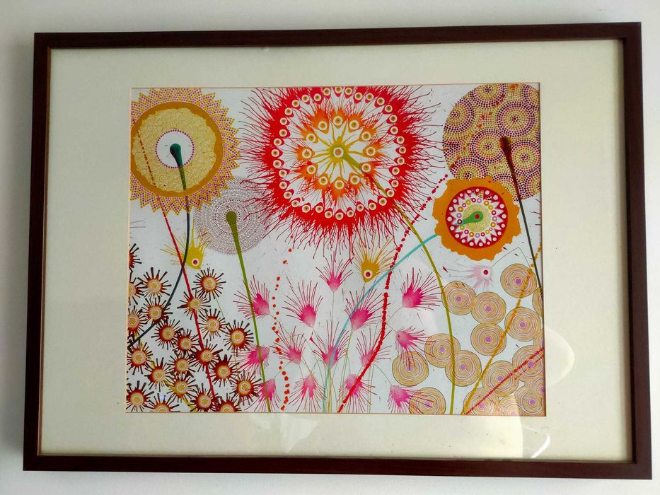 Quadro com imagem floral