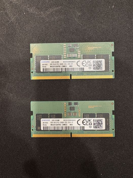 DDR5 SOdDIMM 16gb 4800 Mhz (дві плашки по 8гб)