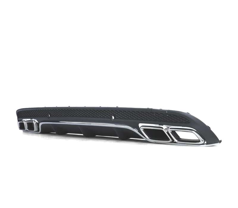 DIFUSOR TRASEIRO MERCEDES CLASE C W205 14-18 LOOK C63 AMG + PONTEIRAS ESCAPE