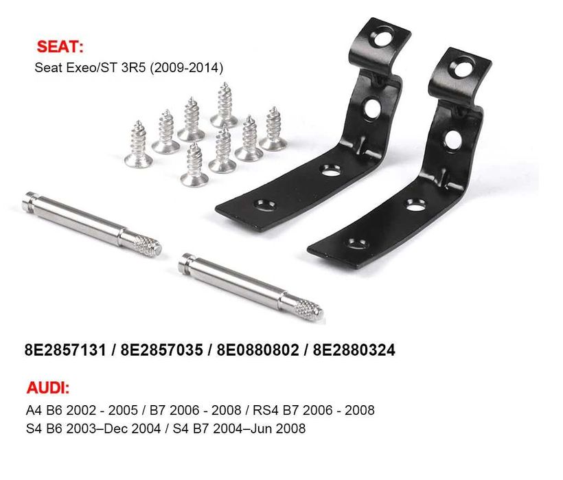 Kit reparação dobradiças porta luvas Audi A4 B6 e B7 Seat
