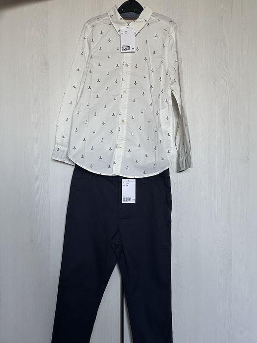 H&M 7-8 рубашка та чіноси