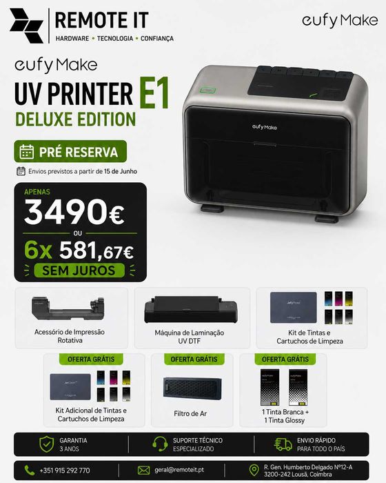 ufyMake UV Printer E1 Deluxe Edition |NOVO| GARANTIA| |PRE RESERVA|