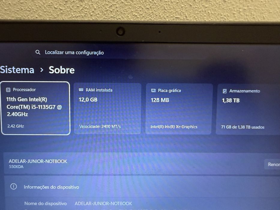 Vendo ou troco notebook samsung I5
