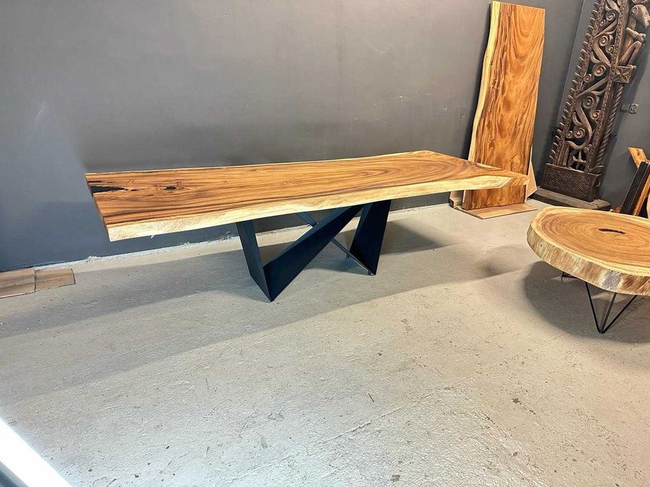 Stół  drewniany monolit Suar unikat 280cm