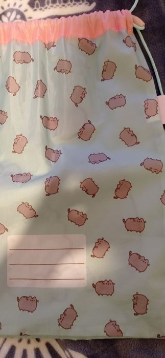 Pusheen worek na buty, piórnik trzykomorowy