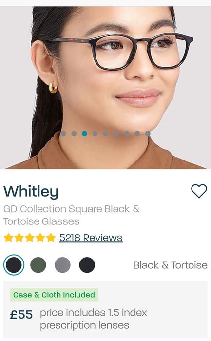 Очки антиблик Whitley минус 1