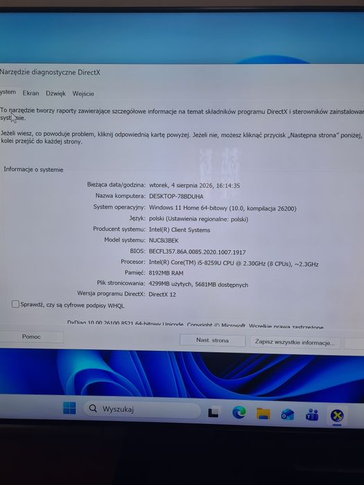 Mini komputer Intel Nuc