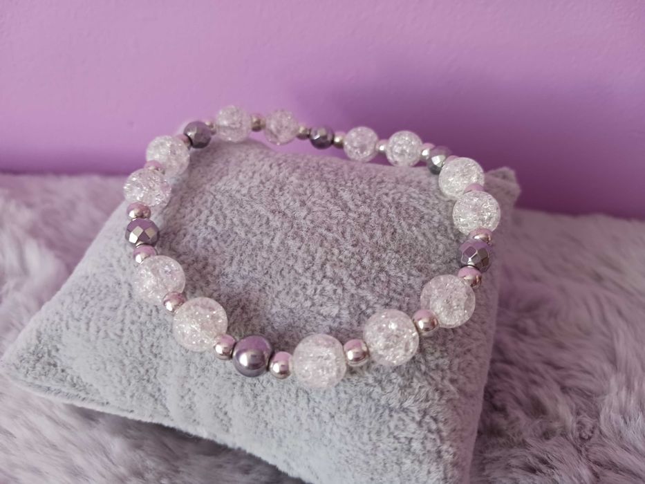 bransoletka kamienie kryształ górski