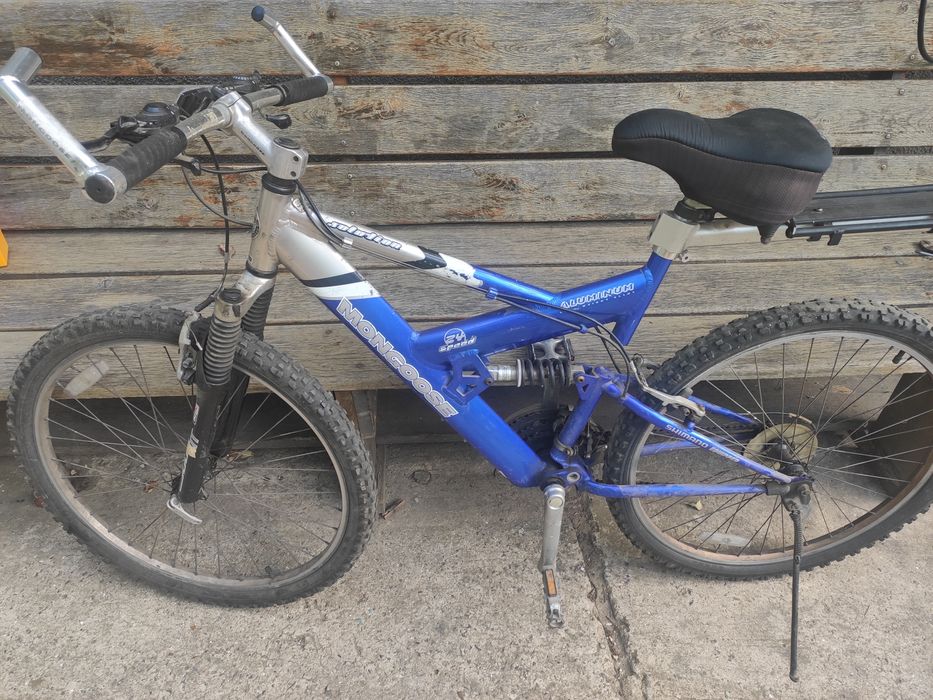 велосипед Mongoose Solution алюминиевая рама очень мягкий двоподвес.