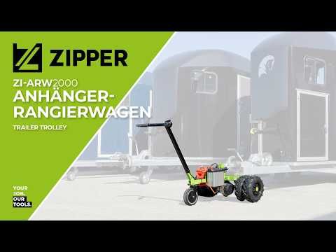 Wózek manewrowy do przyczep ZIPPER ZI-ARW2000 akumulatorowy, uciąg 2000 kg, silnik 800 W, akumulator 40 V / 6 Ah, zasięg ok. 5 km