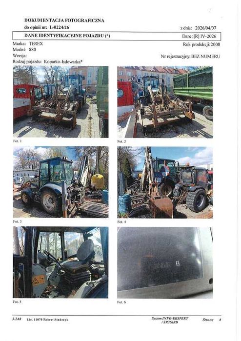 Koparko-ładowarka TEREX 880