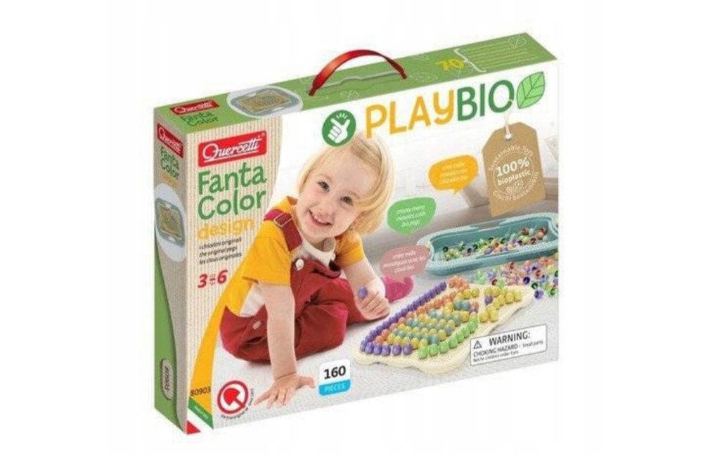 Układanka edukacyjna kołeczki gra konstrukcyjna Play Bio