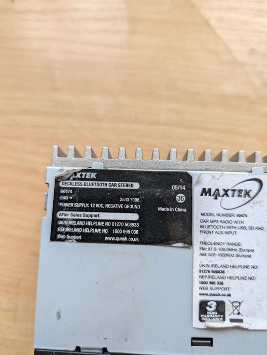 Автомобільна магнітола Maxtek з підтримкою Bluetooth