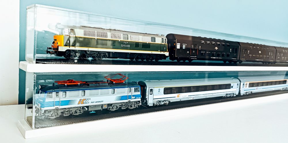 Tuby kolejowe modelarskie gablota pleksi plexi na modele