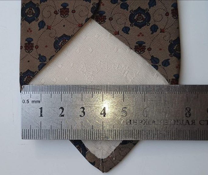 Галстук Brioni Бежево-синий геометрический галстук из шелка 58"Италия