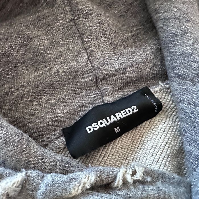 Dsquared2 bluza z kapturem z efektem vintage rozmiar M