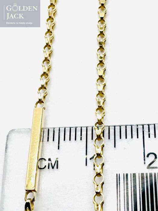 Złoty regulowany łańcuszek ciekawy splot pr. 585 dł. 50-55 cm 5,03 g
