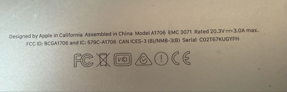 Продам MACBook pro A1706 ноутбук Aplle