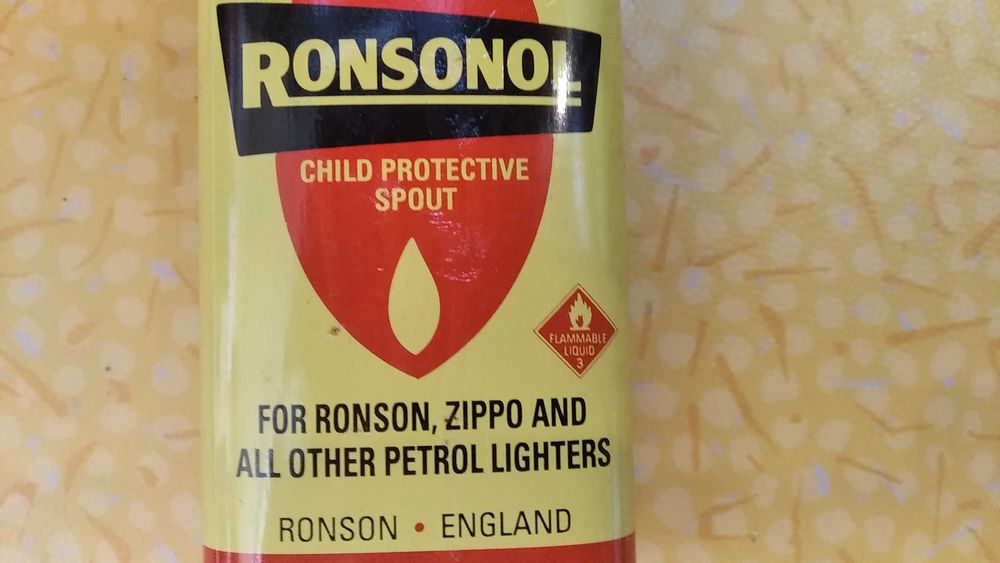 Lata Vintage Gaz para esqueiros Ronsonol Ronson Zippo