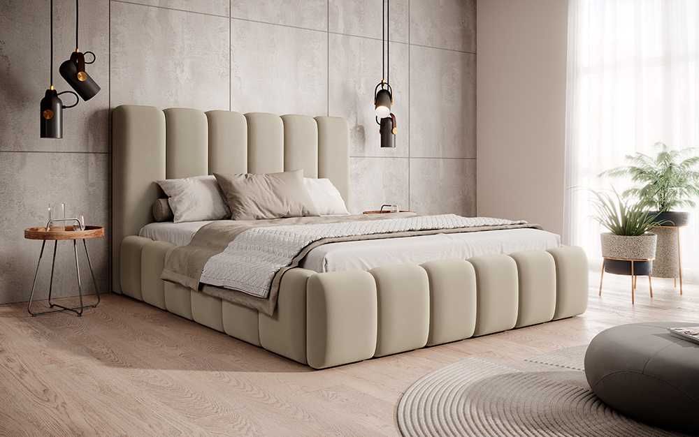 Łóżka tapicerowane JUSTI DARMOWA DOSTAWA z pojemnikiem na pościel