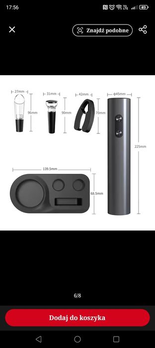 Elektryczny zestaw do wina.