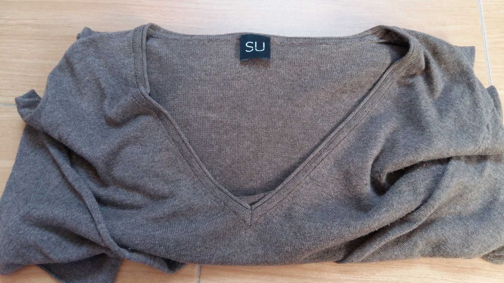 Sweter rozm.L z wełną kaszmir,viskoza oryginalny, piękny