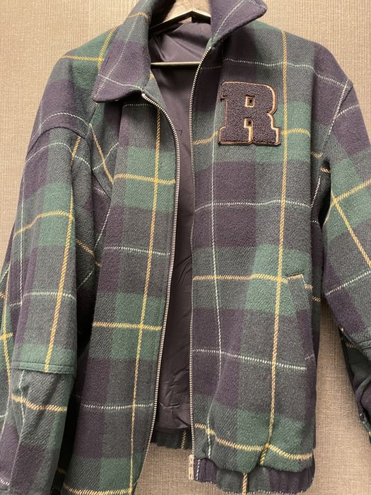 Kurtka duży rozmiar filcowa damska H&M w kratkę M /L