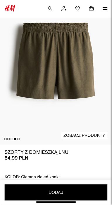 Шорти лляні L HM
