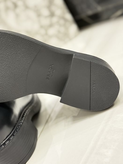 Mokasyny Prada black leather