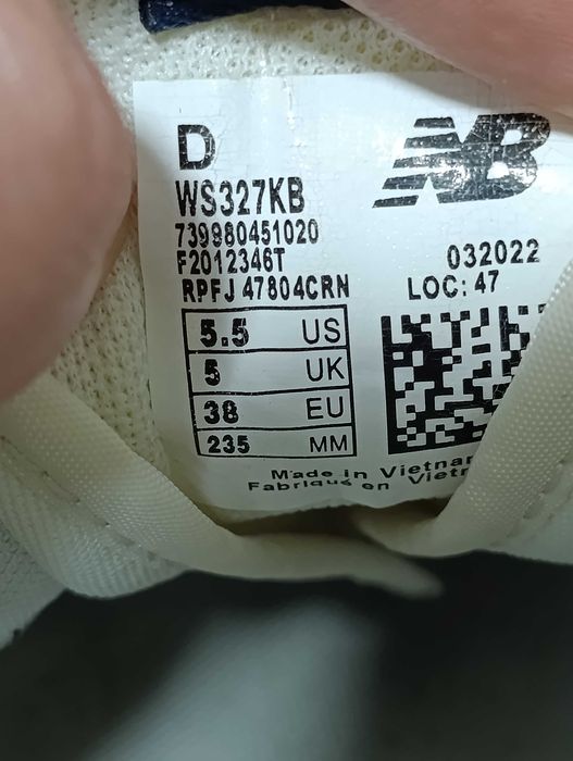 кроссовки New Balance 327 размер 38