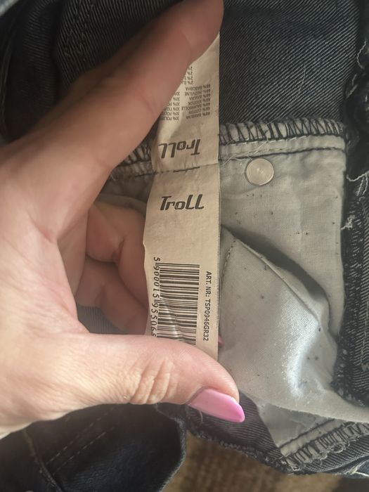 Spodnie jeansowe troll , rozm 32, dobre na xs i małą s, denim
