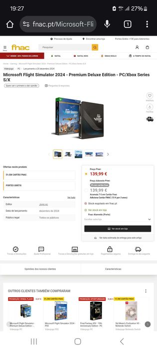 Microsoft Flight Simulator 2024 Premium Deluxe Windows XBox Series S/X